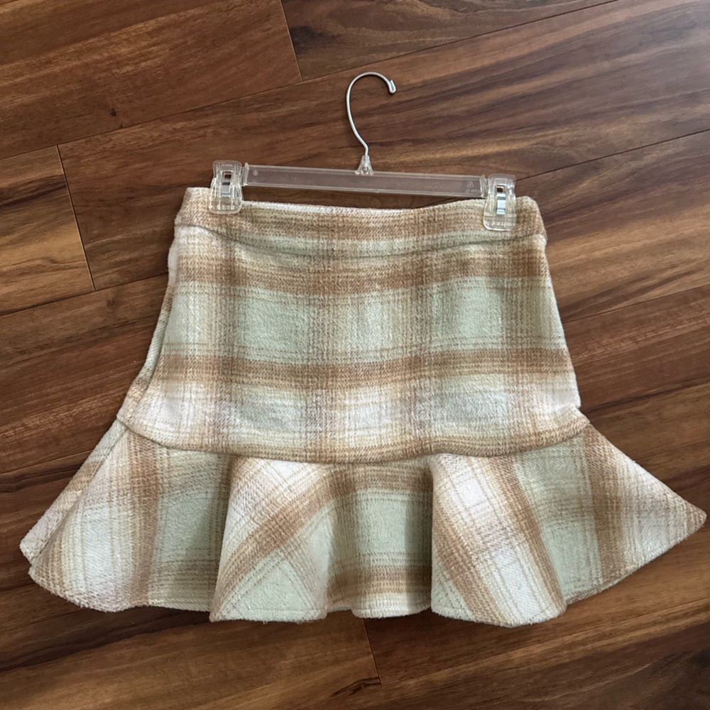 Plaid Flounce Skirt